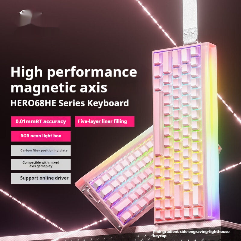 Teclado Magnético Aula Hero68 HE — 8000Hz | Rapid Trigger 0.1mm