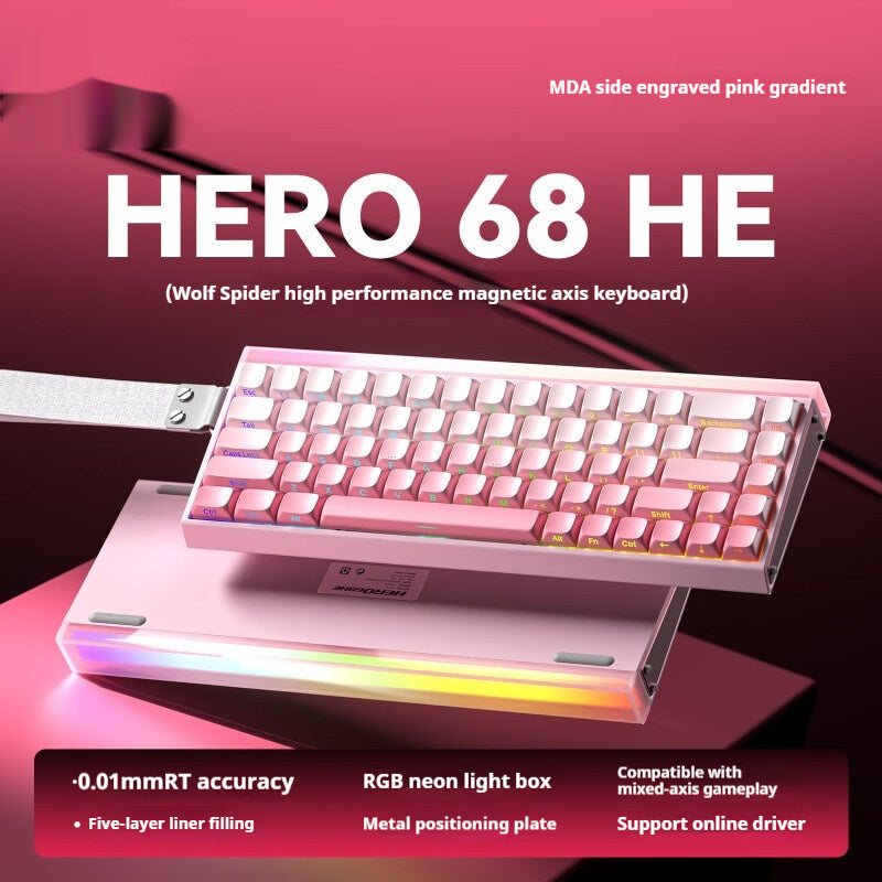 Teclado Magnético Aula Hero68 HE — 8000Hz | Rapid Trigger 0.1mm
