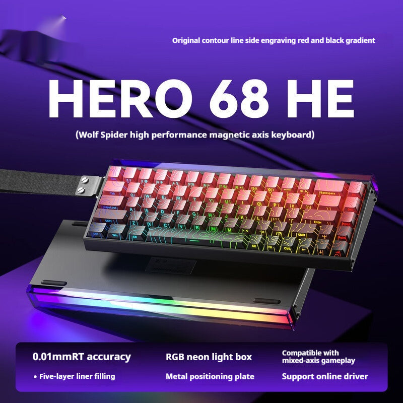 Teclado Magnético Aula Hero68 HE — 8000Hz | Rapid Trigger 0.1mm