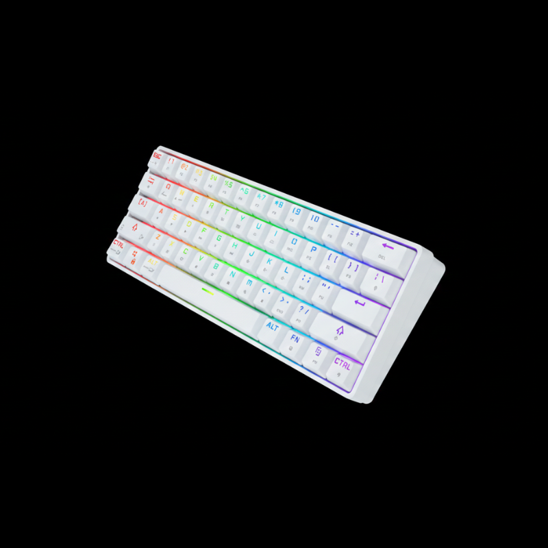 Teclado Mecânico Sem Fio Prisma - Bluetooth, RGB & Keycaps PBT Premium