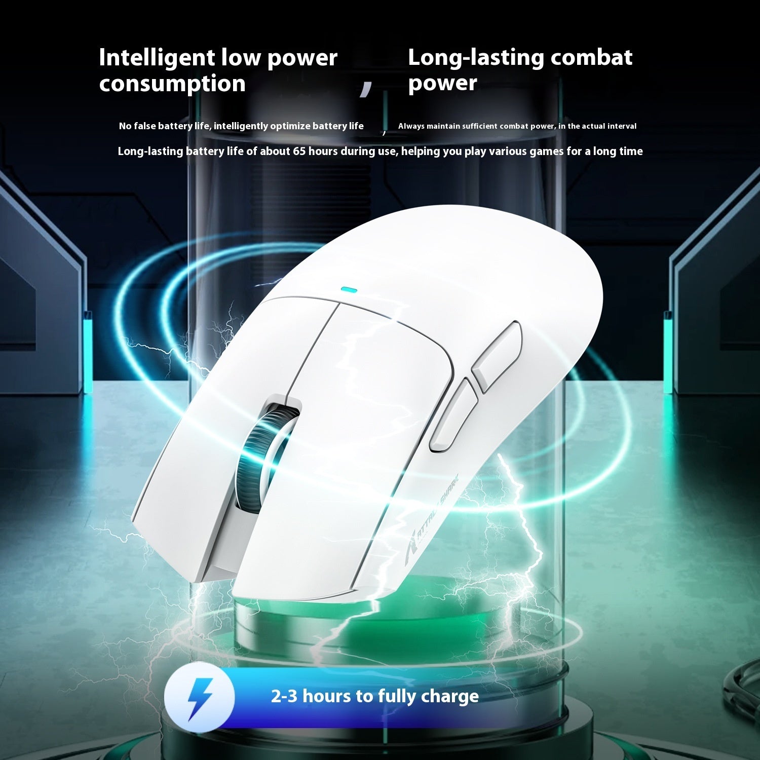 Mouse Gamer Attack Shark X11 Tri-Mode (Com Fio, Wireless e Bluetooth) + Base de Carregamento RGB