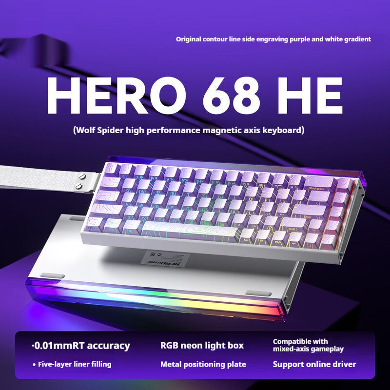 Teclado Magnético Aula Hero68 HE — 8000Hz | Rapid Trigger 0.1mm